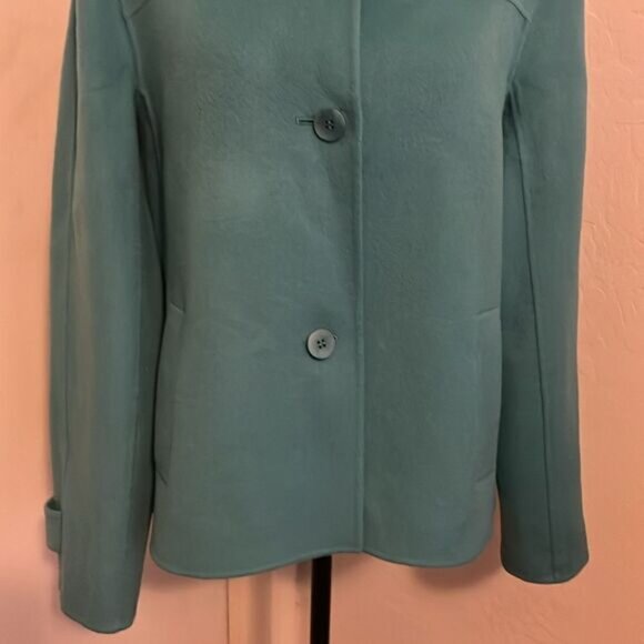 Talbots Blue Wool Blend Jacket Contemporary Business Casual Feminine Work - Picture 8 of 13